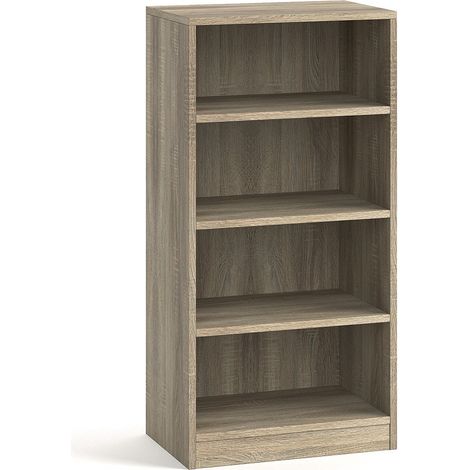 Biblioteca design 3 ripiani, colore rovere chiaro collezione TOLLY (1/5)