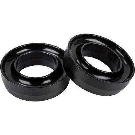 2"-Nivellierungs-Höherlegungssatz für die Vorderachse von Dodge Ram 1500, 2500 und 3500 2WD (Baujahre 1994–2018). Nivellierungs-Höherlegungssatz mit Distanzstücken für die vorderen Stoßdämpfer. (1/5)