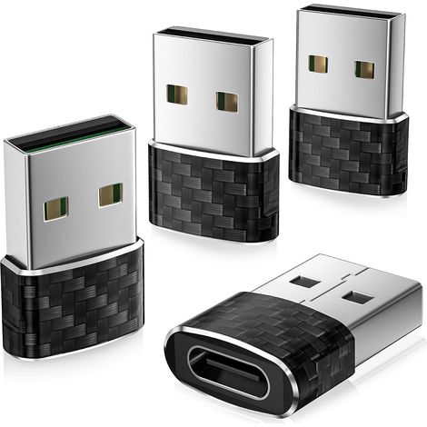 Adaptateur CarPlay USB vers USB C 4Pack,USBC Femelle vers A Mâle (1/5)