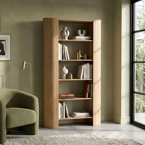Bibliothèque 5 étagères en bois de manguier naturel - SEITO (1/5)