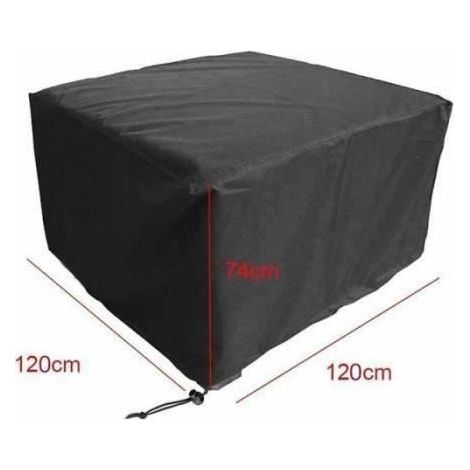 Waterproof 120x120x74cm garden furniture cover, made of UV-resistant Oxford fabric for outdoor sofas.