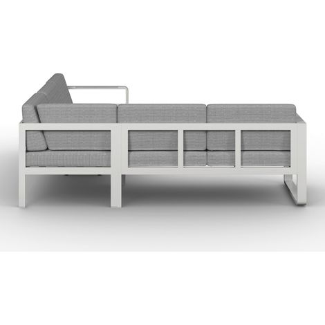 Mömax Dining-Loungeset Aruba Hellgr. /Weiß Outdoorstoff/Metall (1/5)