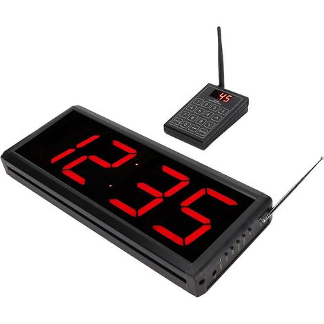 Système de radiomessagerie sans fil 5 modes, diffusion en anglais haute définition, système de radiomessagerie pour restaurants, prise 100-240 V. (1/5)