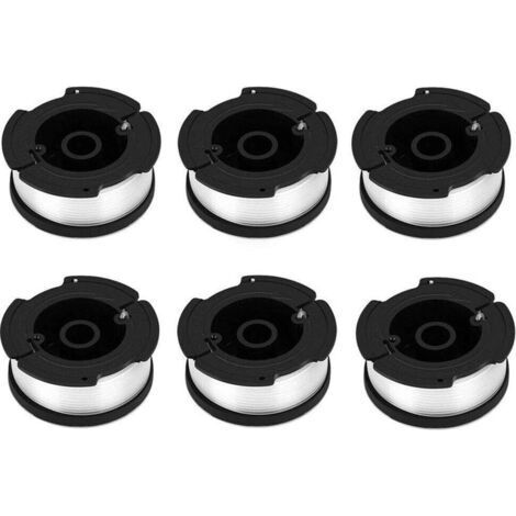 Carrete de hilo para desbrozadora Black & Decker, carrete de hilo de nailon, carrete de hilo Reflex, carrete de hilo para desbrozadora, carrete Reflex transparente, carrete de alimentación automática  (1/5)