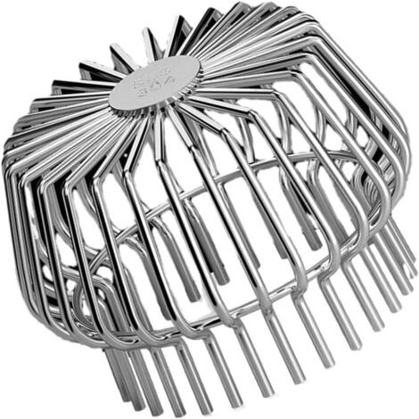 QORVA-Crapaudine De GouttièRe,Grille GouttièRe Anti Feuilles,Filtre Gouttiere,Protection Gouttiere Anti Feuille,Attrape Feuilles Efficace En Acier Assure Un DéBit D'Eau Optimal (Pour tuyau de 175-200  (1/5)