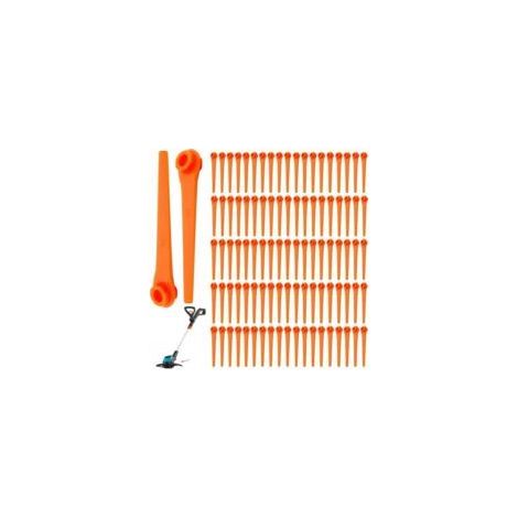 100 Ersatzklingen aus Kunststoff für Freischneider 9823, 9825, 9820 und 9821 (70 mm) (1/5)