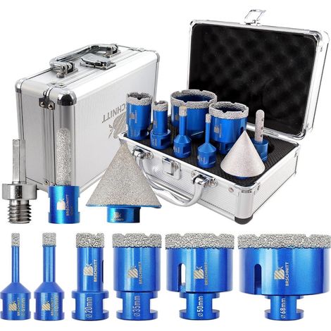 Diamantbohrer Fliesenbohrer Set 6 10 20 35 50 68mm kit1 (1/5)