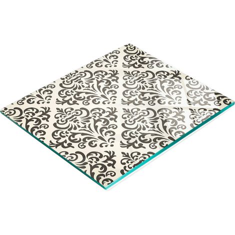 Tagliere da cucina in vetro temperato con decorazioni grafiche 60x52 cm (1/5)