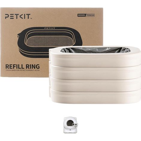 Sacs à Déchets de Rechange pour PUROBOT ULTRA, 4 Rouleaux, Grande Capacité, Sacs pour Litière Autonettoyante pour Chats (1/5)