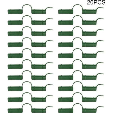 20 clips de fixation pour serre, clips pour tubes de serre, outil de fixation pour bâche de jardin, clips pour parasol, 1,1 cm (1/5)