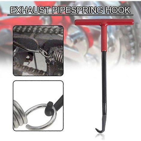 Outils à ressort pour poignée de moto en forme de T, démontage et installation du tuyau d'échappement. (1/4)