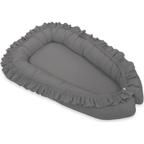 Capullo de juego para bebé, arrullo Premium con volantes MY sweet baby - antracita (1/4)