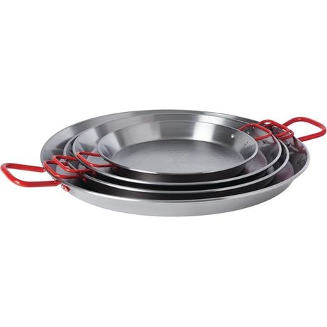 Plat à paëlla Ø46 cm en acier poli - R000930