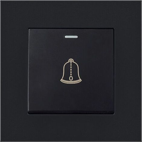 Bouton de sonnette sans fil TTIO 220-250 V, interrupteur de sonnette en verre trempé étanche, anneau sans fil de 8,6 cm (3,38 pouces).-AquaForge (1/5)