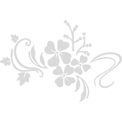 Mirror of salon of home in plastic, self-adhesive wall-mounted removable d'art floral, self-adhesive of decoration silver (1/5)