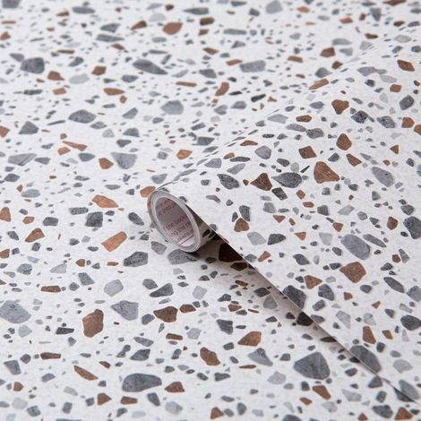Papier adhésif effet Terrazzo - Imperméable Amovible - Décoration meuble - 60 cm x 3 m (1/5)