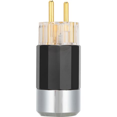 Fiche d'alimentation Monosaudio en cuivre pur plaqué or 24 carats, connecteur d'alimentation audio HIFI 100‑250VE109G (mâle) (1/5)