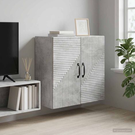 vidaXL Wall-Mounted Cabinet Concrete Grey 59 x 31 x 60 cm (1/5)