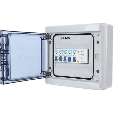 Disjoncteur Protection étanche 4 Voies Contre Les fuites 63A 30mA RCD + 4MCB 6A + 2 x16A + 32A (1/5)