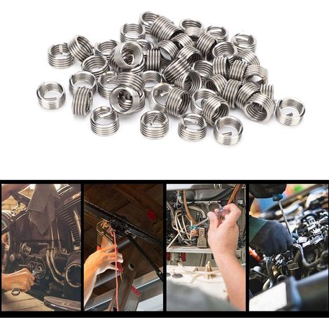 100 inserts filetés en fil d'acier M30,5, manchons de protection et de réparation de filetage 1D (1/5)
