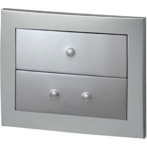Wirquin – Plaque de commande WC suspendu chromé mat – Économie d'eau double chasse – Installation facile sur bâti-support Imageo – ABS durable
