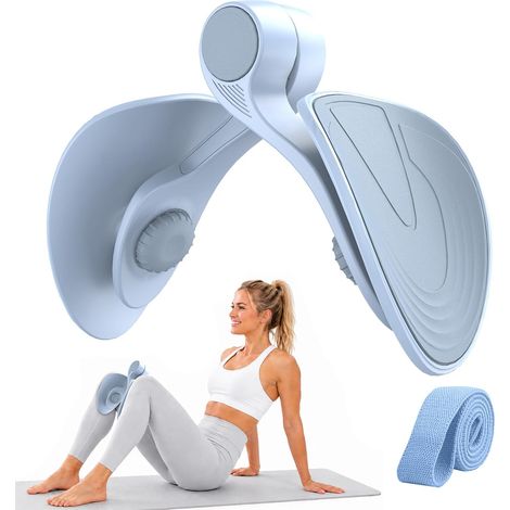 Appareil de Musculation 16KG pour Périnée et Fessiers, Entraîneur Kegel avec Bande(Bleu (1/5)