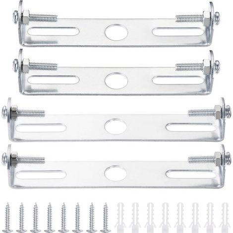 Plaque de plafond - 4 pièces - 105MM/11OMM - Support de lampe suspendue - Support de montage - Support pour lampe - Support d'éclairage - Support de plafond - pour plafonnier, jeu de barres transversa (1/5)