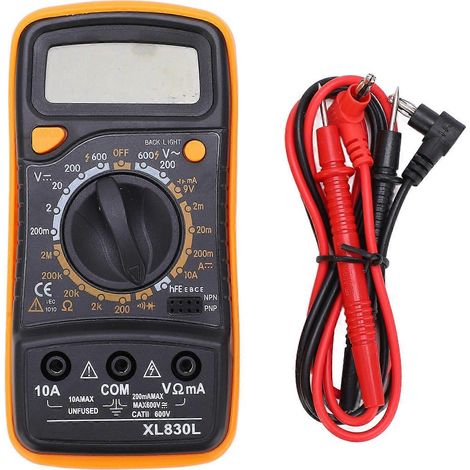 Multimètre XL830L - Testeur - Voltmètre multifonction numérique industriel robuste de haute précision (1/4)