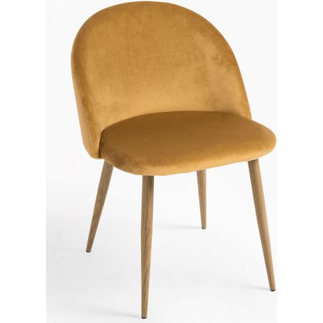 Packs Sillas Comedor - Pack 2 Sillas Vint Terciopelo - Mostaza