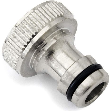 Hochwertiger 3/4-Zoll (20/27) Schlauchanschlussadapter aus rostfreiem und wasserdichtem Messing für Gartenwasserhahn, Gartenschlauch, Waschmaschine (2 Stück) (1/5)