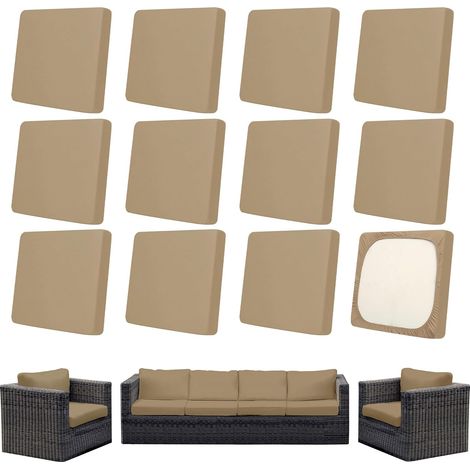 Housses de Coussins pour Terrasse Imperméables Housses pour Canapés d'Extérieur Housses Extensibles pour Coussins de Canapé Protections Lavables et Réutilisables pour Meubles (1/5)