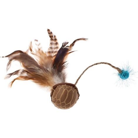 Jouez à la balle sonore avec des plumes pour chats