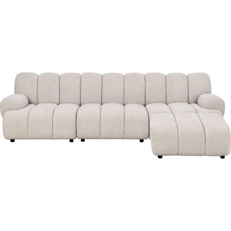 Karin canapé modulable côté droit 3,5 pers avec pouf couleur sable. (1/5)