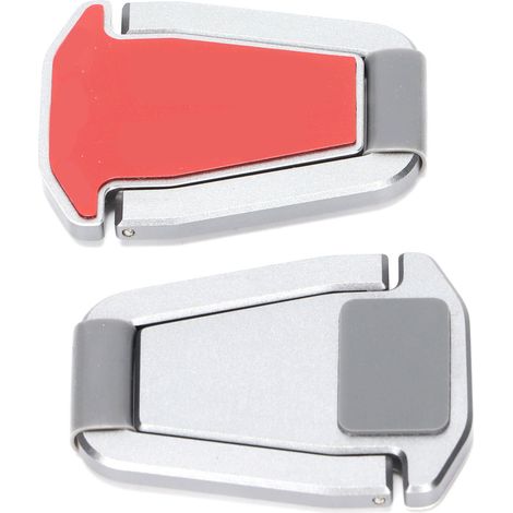 Lot de 2 supports pour ordinateur portable LK013, mini, portable, dissipateur de chaleur, support de bureau invisible et rehausseur, argent (1/5)