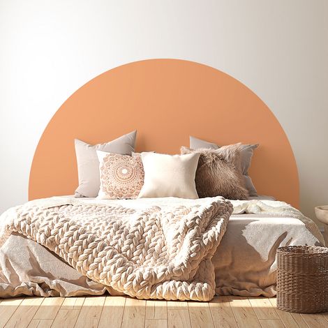 Stickers tête de lit - Couleur tendance - 160 x 130 cm - Pour lits (120 à 140 cm) - Adhésif MAT (1/2)