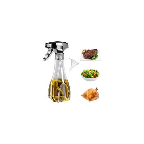 Pulvérisateur d'huile pour la Cuisson, 240 ml Pulvérisateur d'huile Olive en Verre, Spray Huile Cuisine Bouteille d'huile Vinaigre pour Barbecue, Salade, Griller, Friteuse à Air
