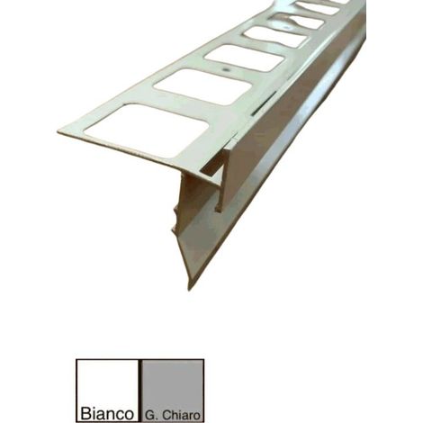 Gocciolatoio / Giunzione TOP in PVC 75mm per balconi e terrazze 2,6 metri : Colore - Grigio chiaro, Modello - GOCCIOLATOIO (1/3)