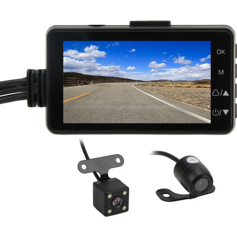 Caméra moto 1080P enregistreur double caméra avant/arrière étanche avec télécommande pour conduite (1/5)