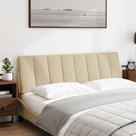 Coussin de tête de lit Hanko crème 160 cm tissu CFW78370 (1/5)