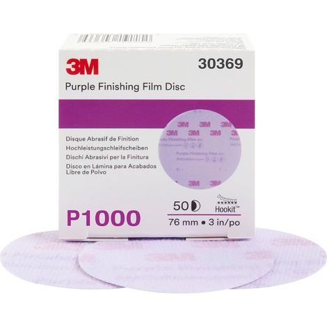 Disque abrasif, finition violet, 260L, 75 mm, non perforé, x50 (30369) - 3M (1/2)