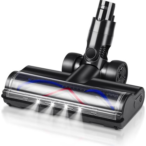 Ersatzkopf für Dyson V6 DC58 DC59 DC61 DC62 DC72 DC74 Akku-Staubsauger, V-förmige Turbo-Borsten-Rollbürste mit LED-Scheinwerfer, geeignet für Hartholzböden und Teppiche (1/5)