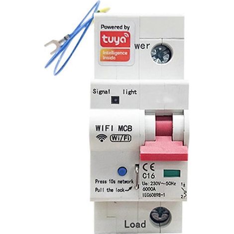Intelligenter Energiezähler von TUYA mit WLAN, einpoligem Leitungsschutzschalter und kWh-Messung, 80 A (1/5)