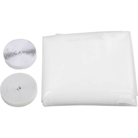 Kit de film isolant pour fenêtres contre le froid et la chaleur, adhésif, réutilisable et découpable, transparent, 188 x 200 cm (1/5)