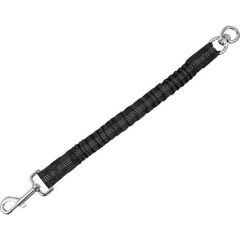 Reflektierende Nylon-Verlängerungsleine für Hunde, robust und langlebig, elastisch, zum Spazierengehen und Laufen mit kleinen und mittelgroßen Hunden (schwarz) (1/3)