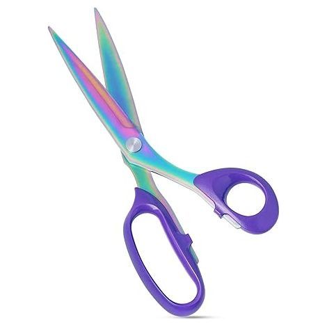 Ciseaux à tissu, ciseaux de tailleur en acier inoxydable revêtu de titane très résistant, ciseaux de tailleur pour couper les tissus et le cuir,