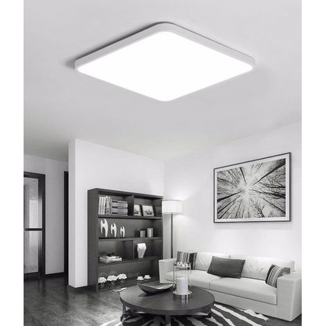 Lampe technique LED de 48 W, panneau carré, moderne, ultrafin, 4320 lm, blanc froid, 6000 K, salle d'été, balcon, 40 x 40 x 5 cm. (1/5)
