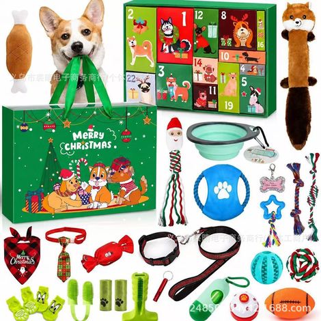 Christmas Cat and Dog Countdown Blind Box Cat Teasing Bell Dog Tie Christmas Gift - CW-9 -