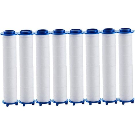 Set di 8 testine filtranti con filtro, filtro per l'acqua, testina filtrante a pulsante, testina filtrante in cotone PP per prodotti domestici per acqua dura
