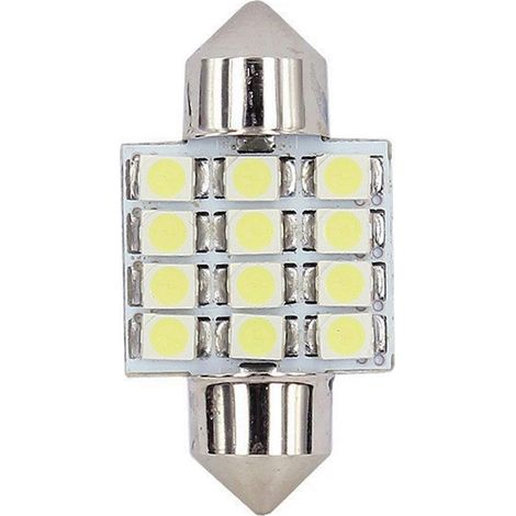 Ampoules LED blanches 12 SMD pour éclairage intérieur de voiture (plafonnier, portières, éclairage de courtoisie)