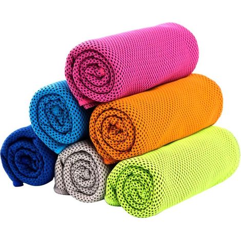 Lot de 4 serviettes rafraîchissantes en microfibre de 100 x 30 cm, douces et respirantes, pour le yoga, le golf, la salle de sport et bien plus encore.